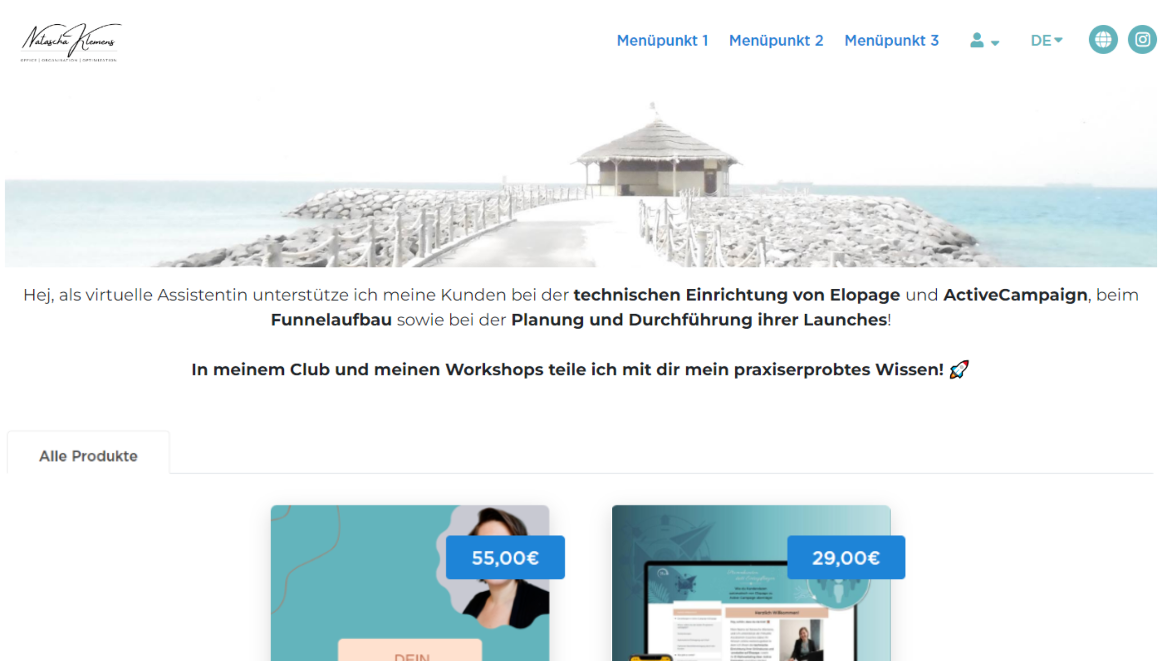 Elopage Shop mit Bearbeitung